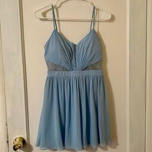 Lace Detail Mini Formal Dress